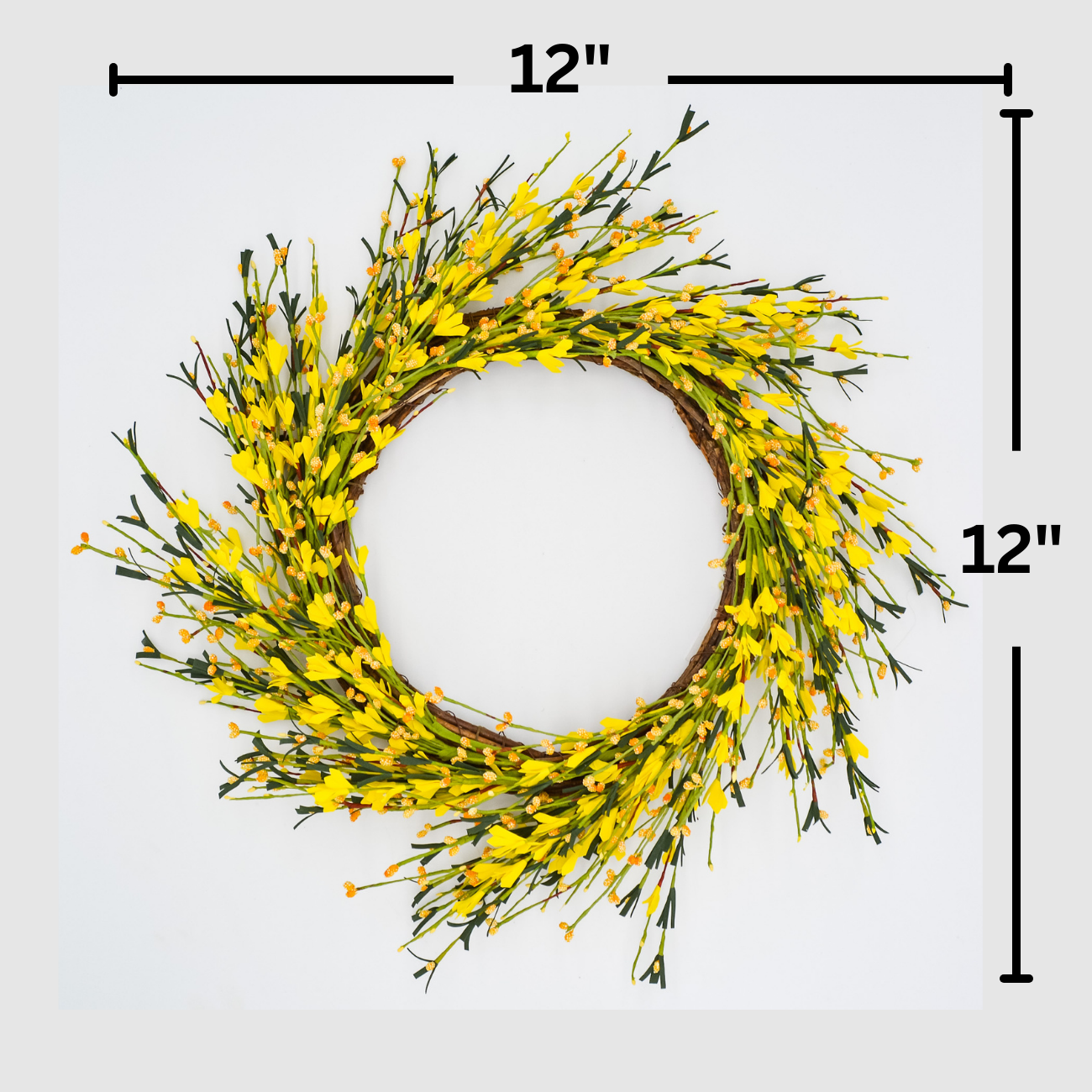 12" Gold Yellow Buttercup Wreath
