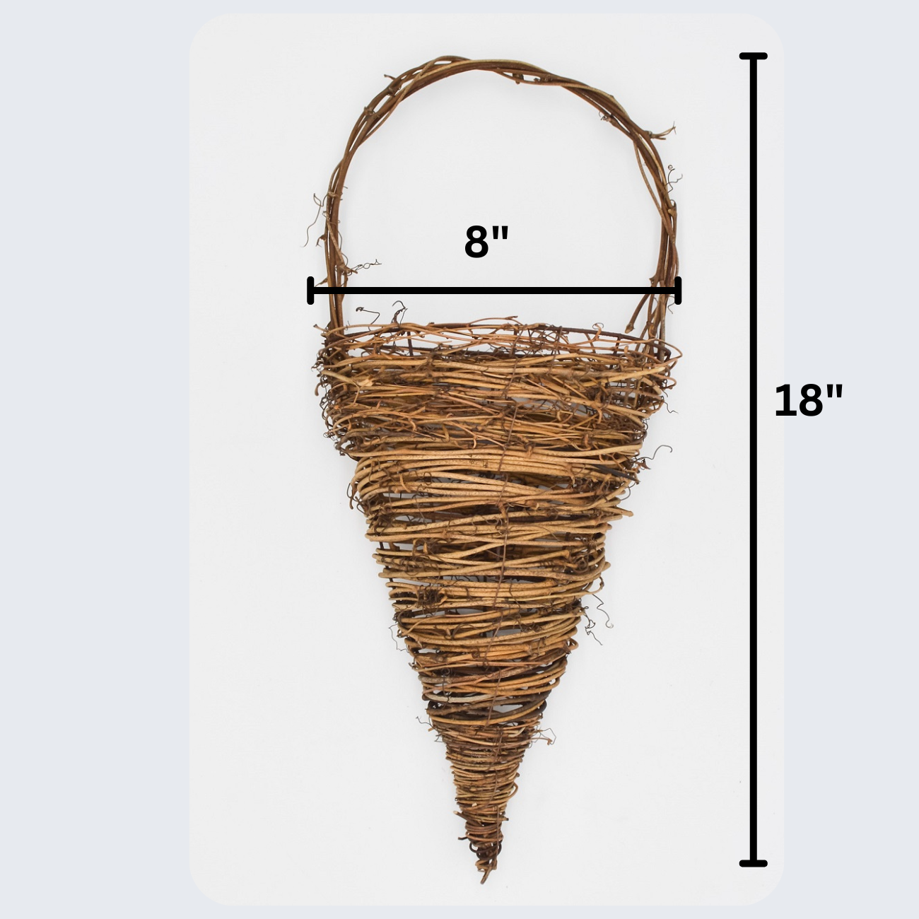 18" Twig 3D V-Shaped Wall Basket