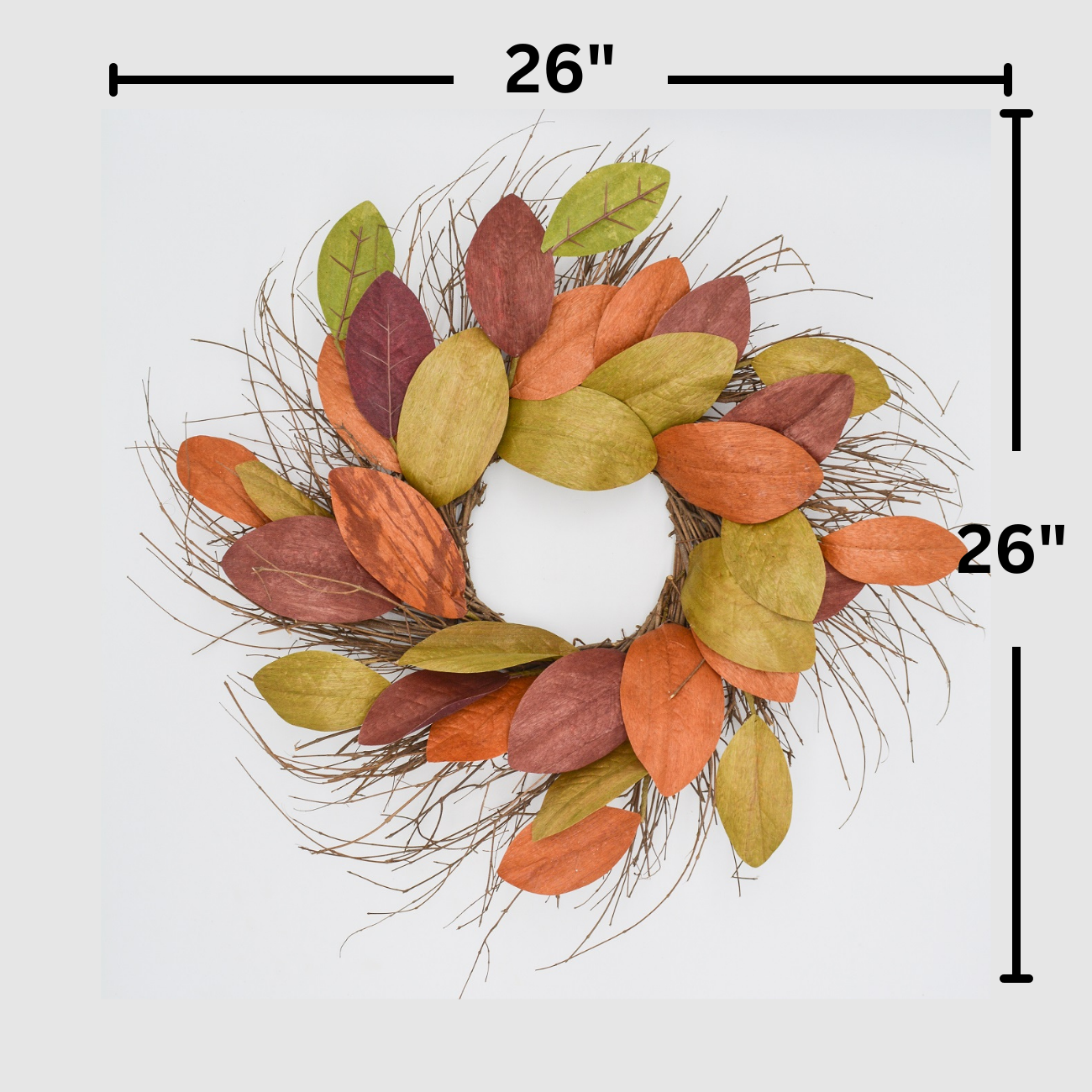 26" Early Harvest Magnolia Twig Wreath
