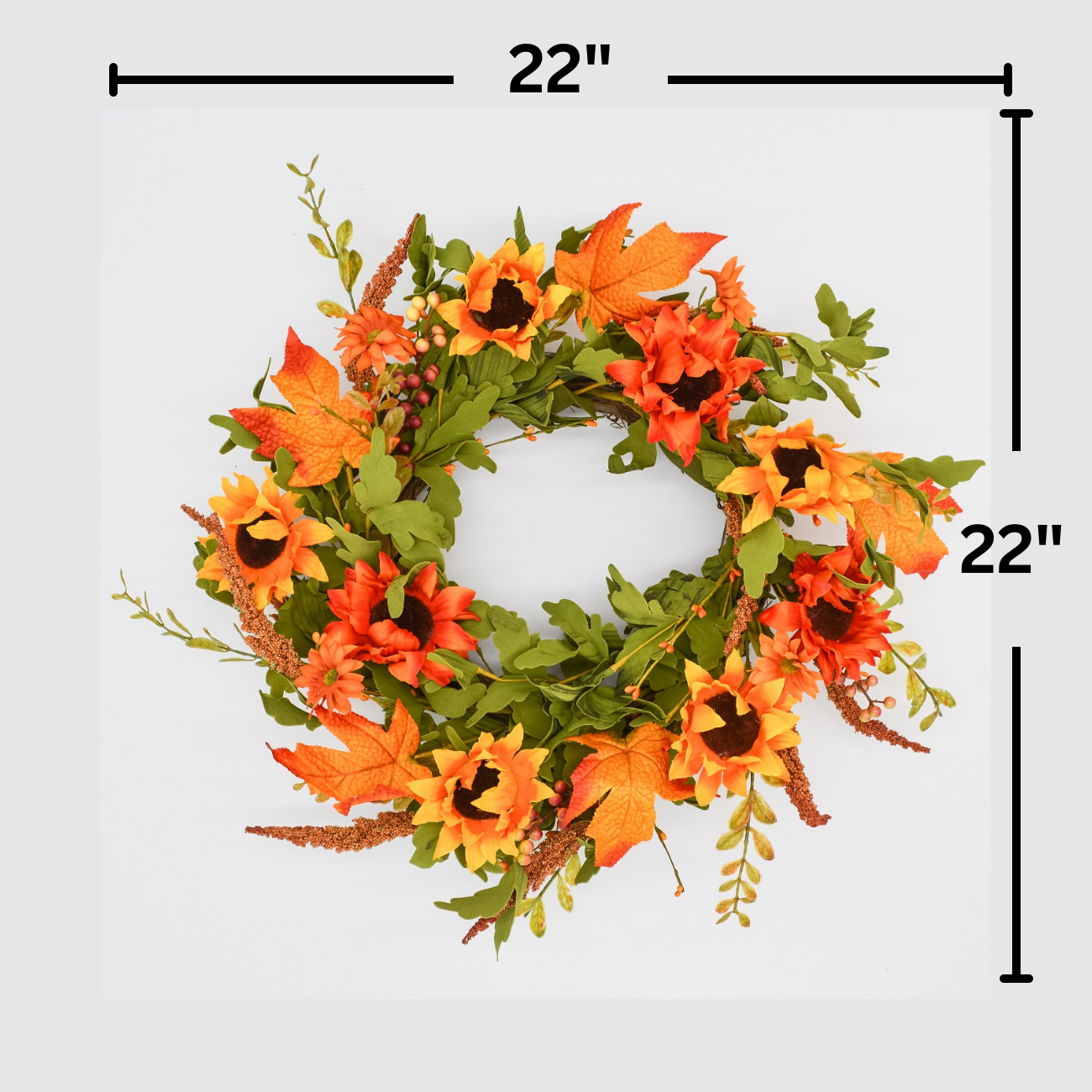 22" Sunflower Wreath