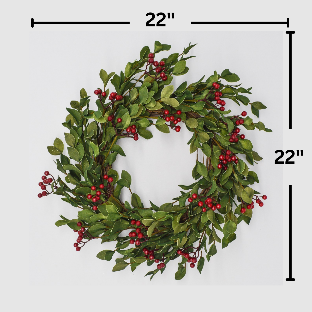 22" Mistletoe Wreath