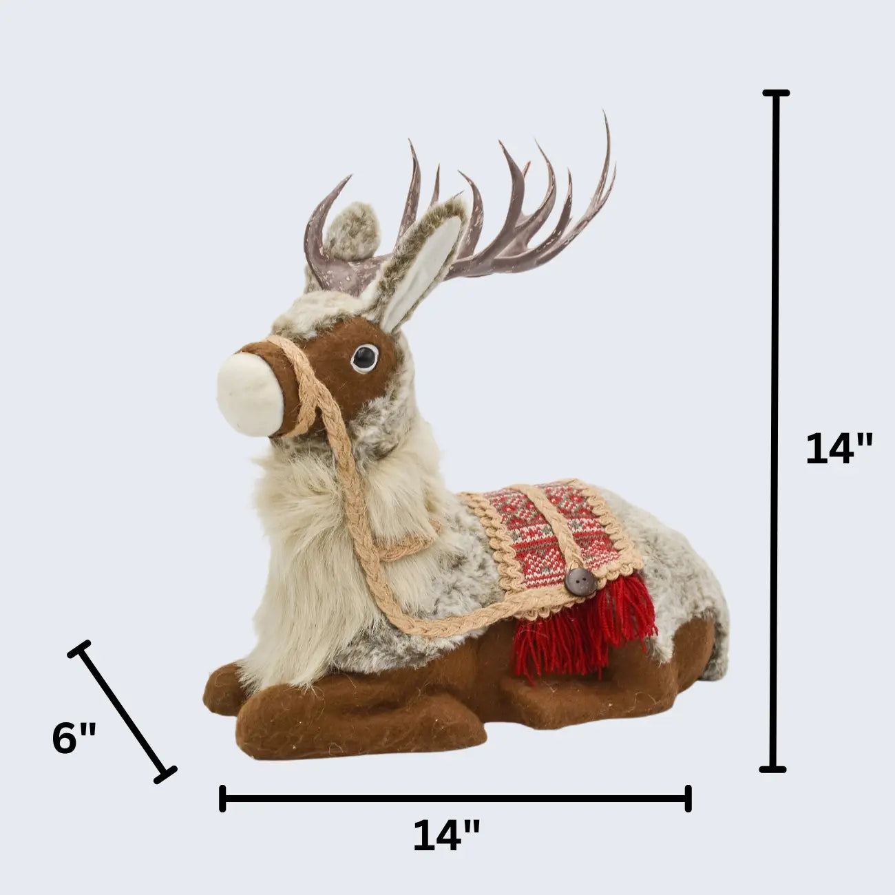 14" Regal Reindeer Floral Living