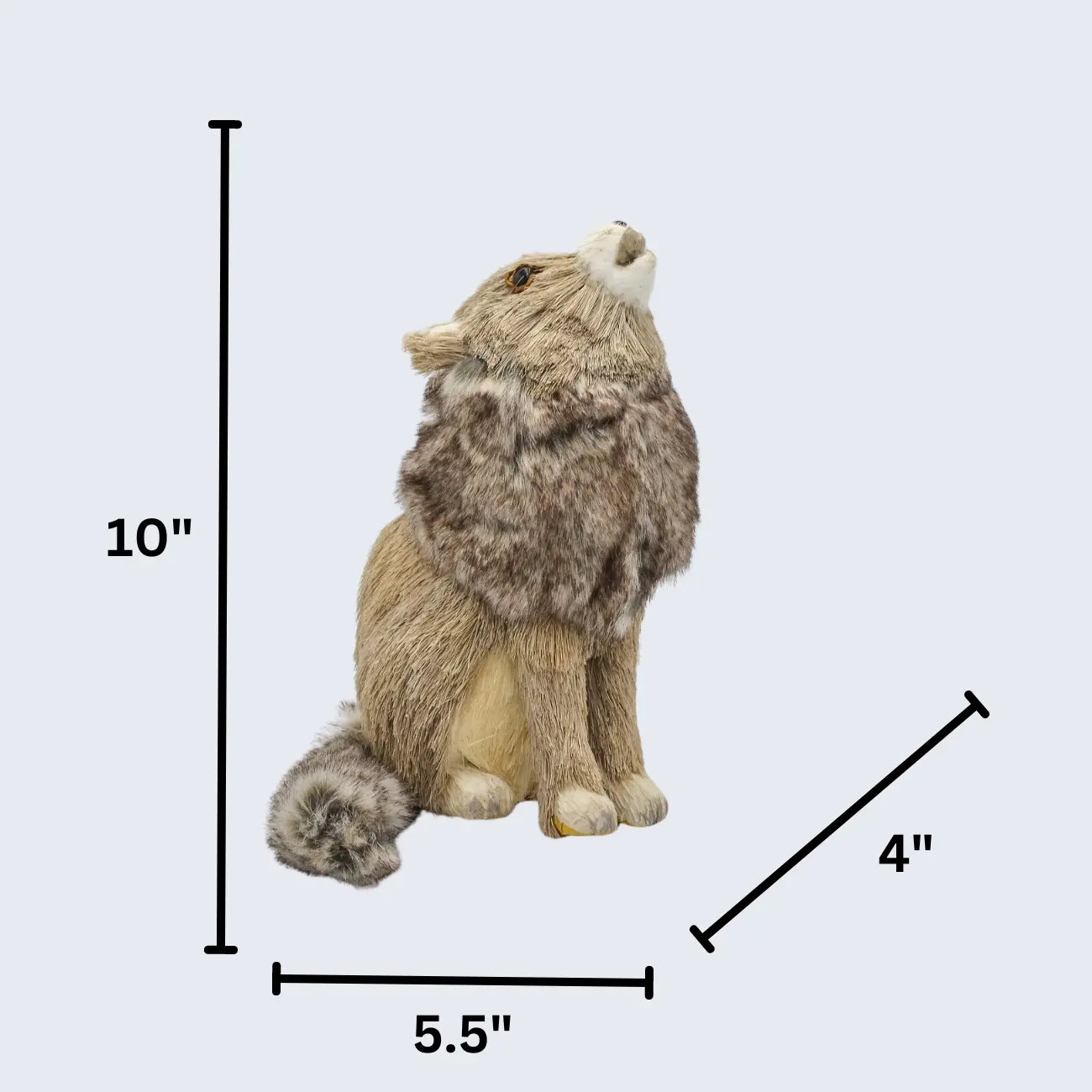 10" Howling Wolf Floral Living