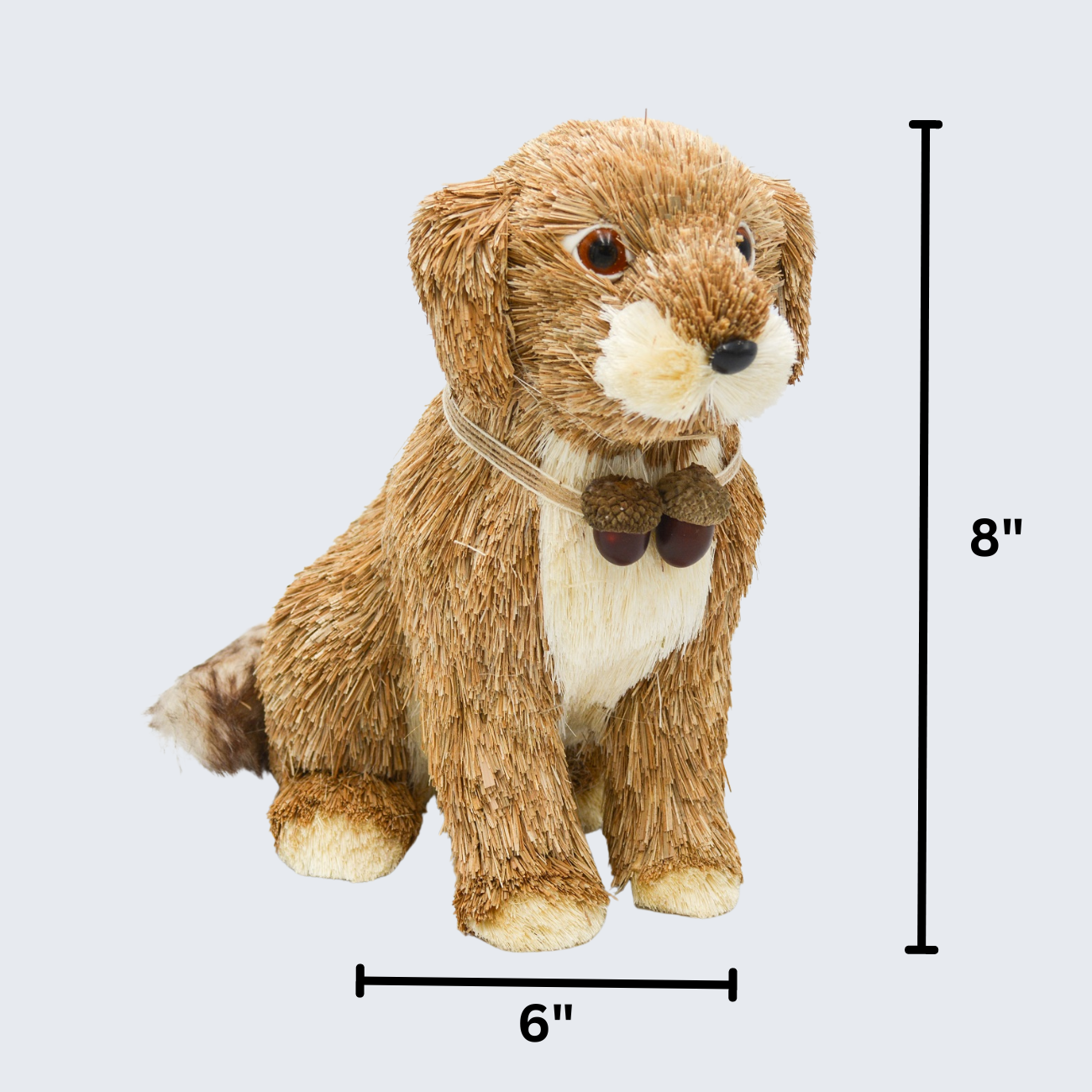 10" Sisal Grass Puppy Dog