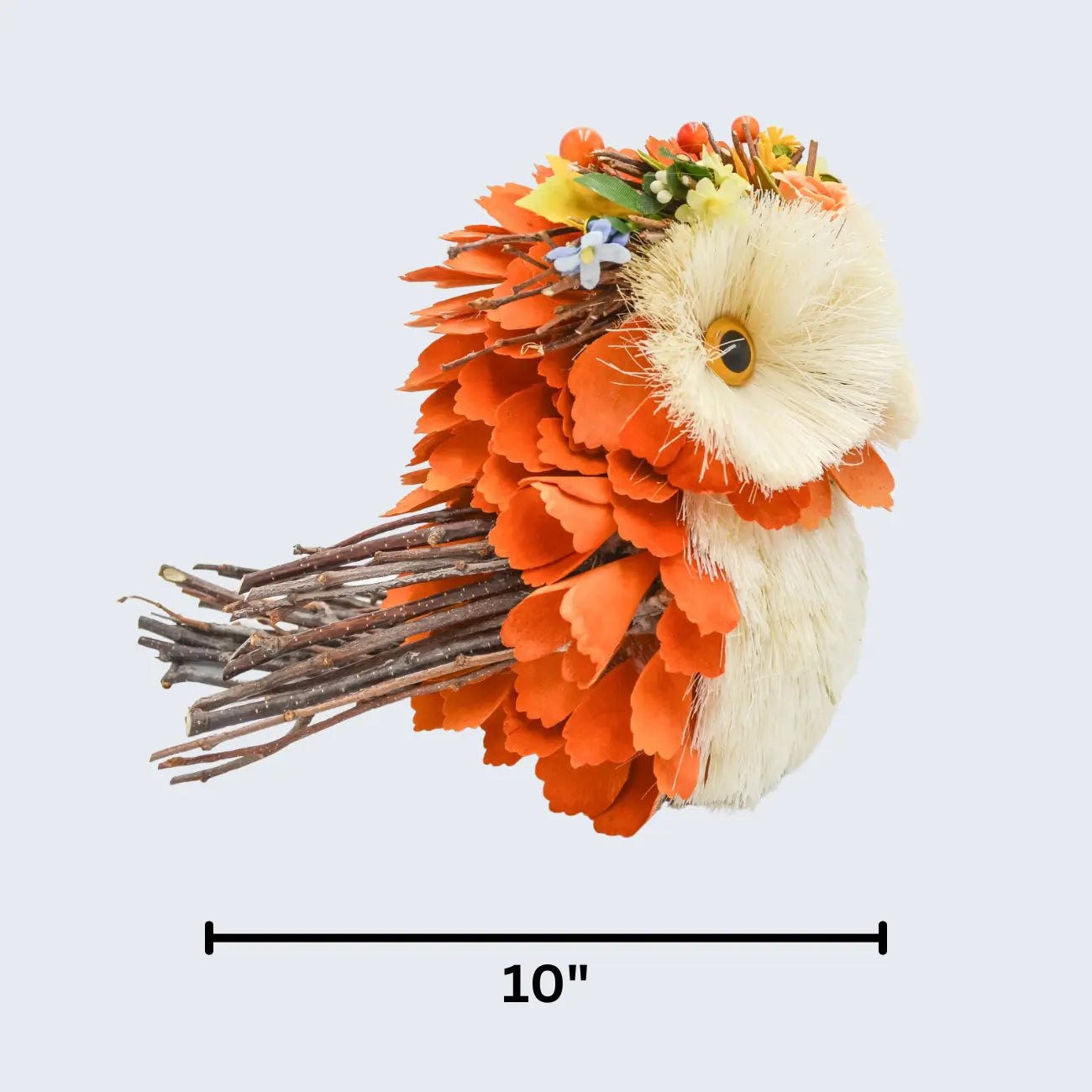 8" Harvest Owl Floral Living