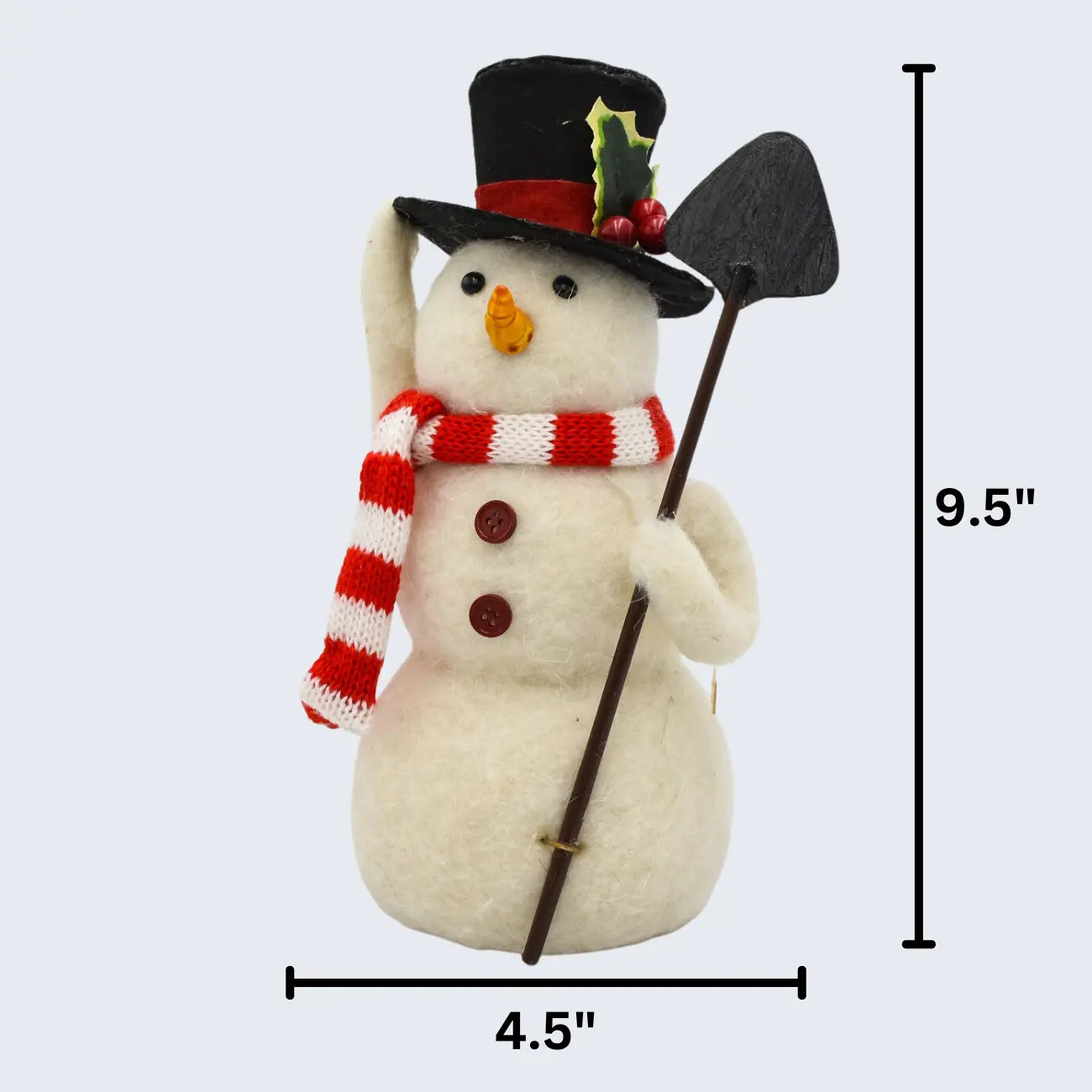 9.5" White Snowman Floral Living