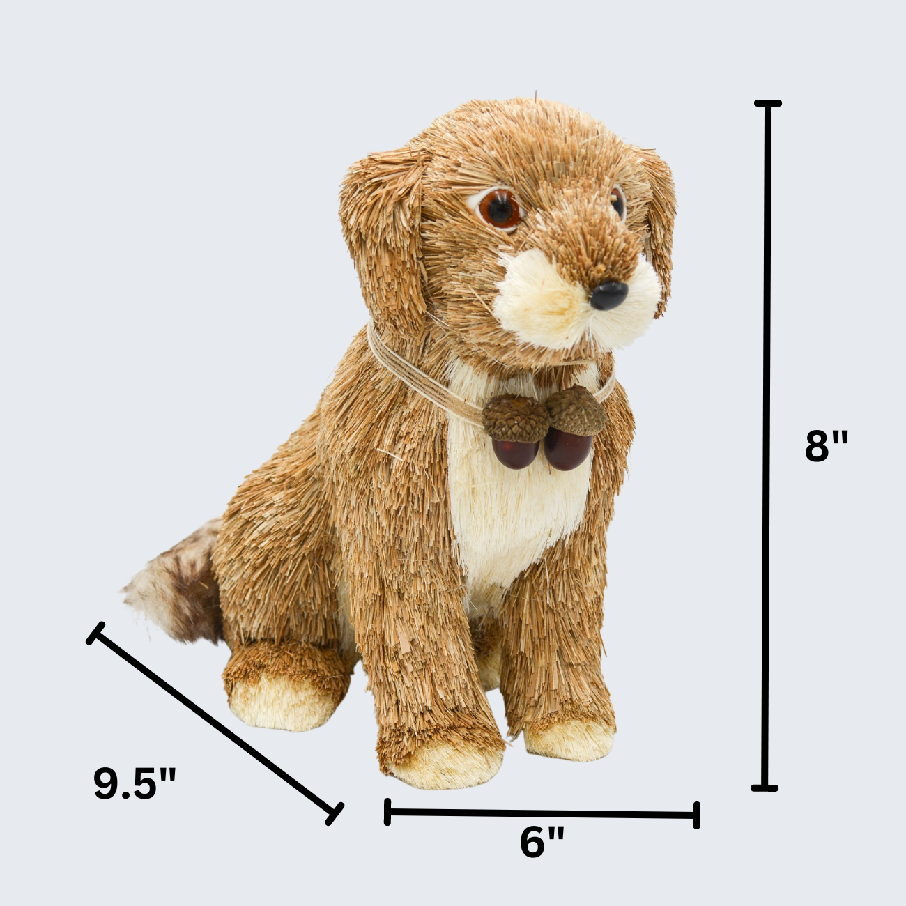 10" Sisal Grass Puppy Dog