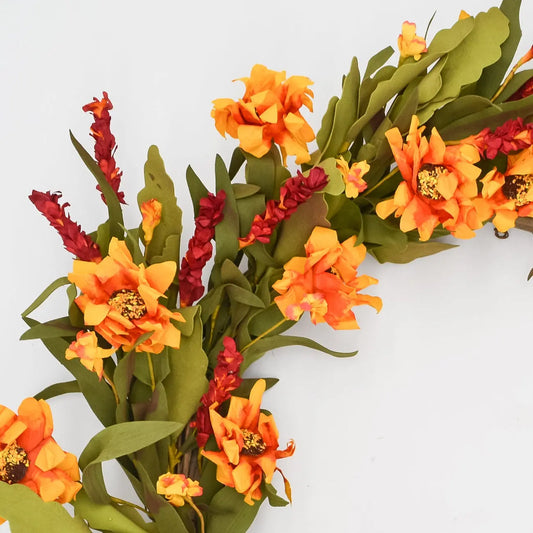 22" Coreopsis Wreath Floral Living