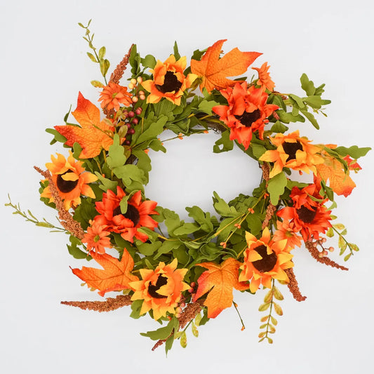 22" Sunflower Wreath Floral Living
