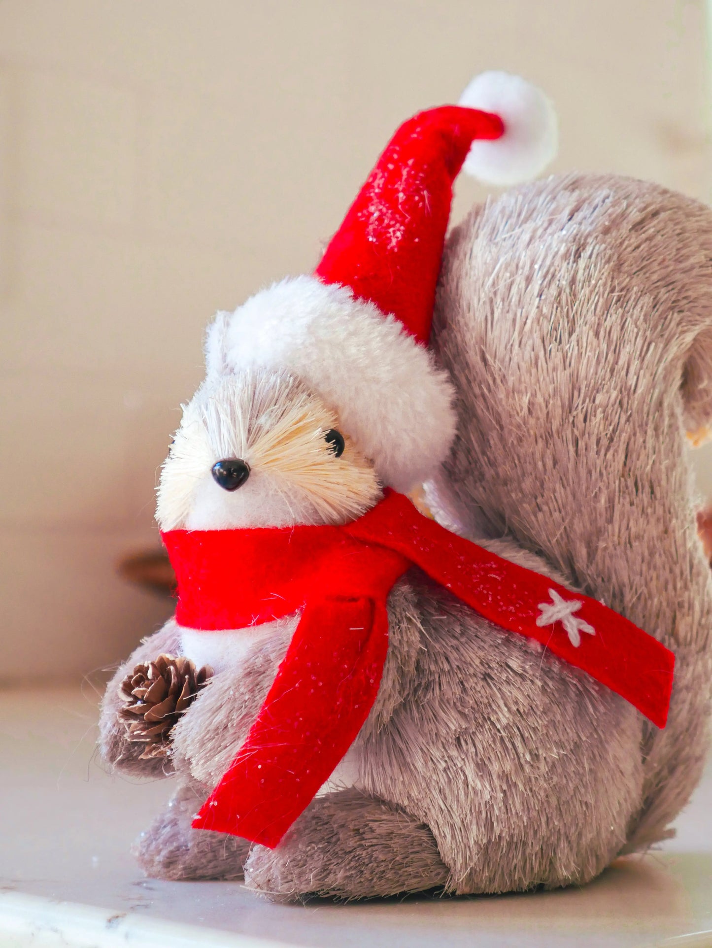 7.5" Holiday Squirrel Floral Living