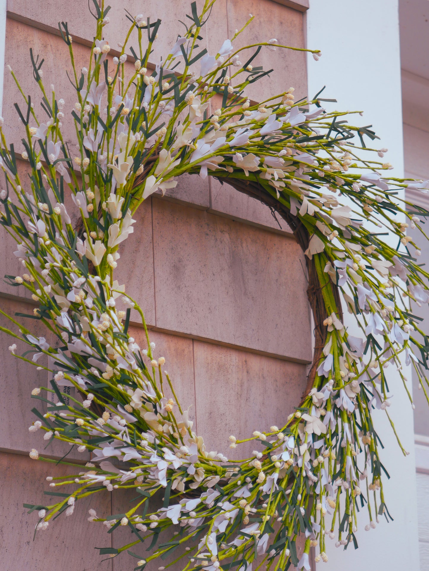 22" Cream White Buttercup Wreath