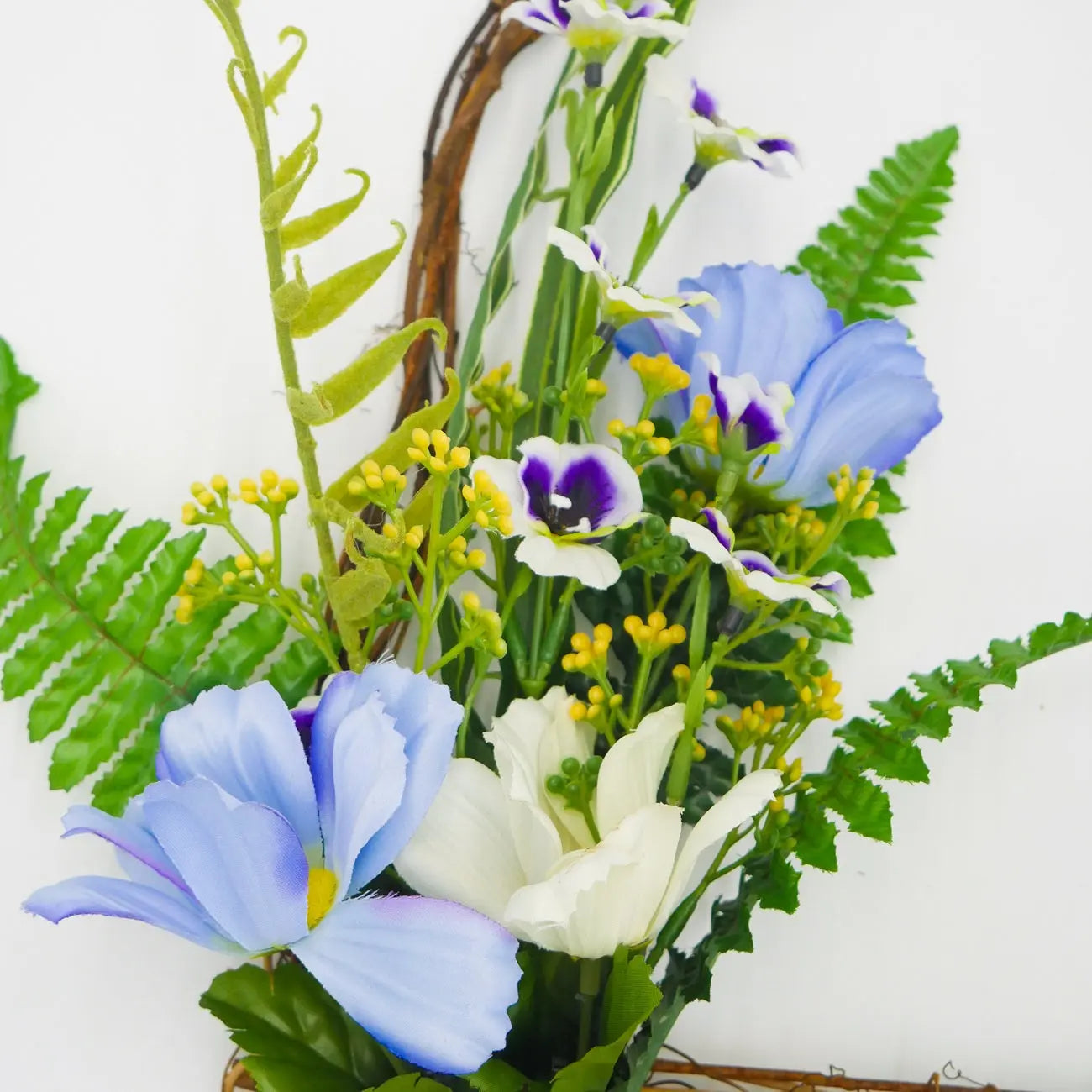 21" Cosmo, Pansy Flat Wall Basket Floral Living