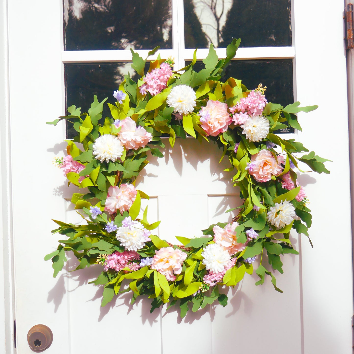 26" Peony, Lilac Wreath