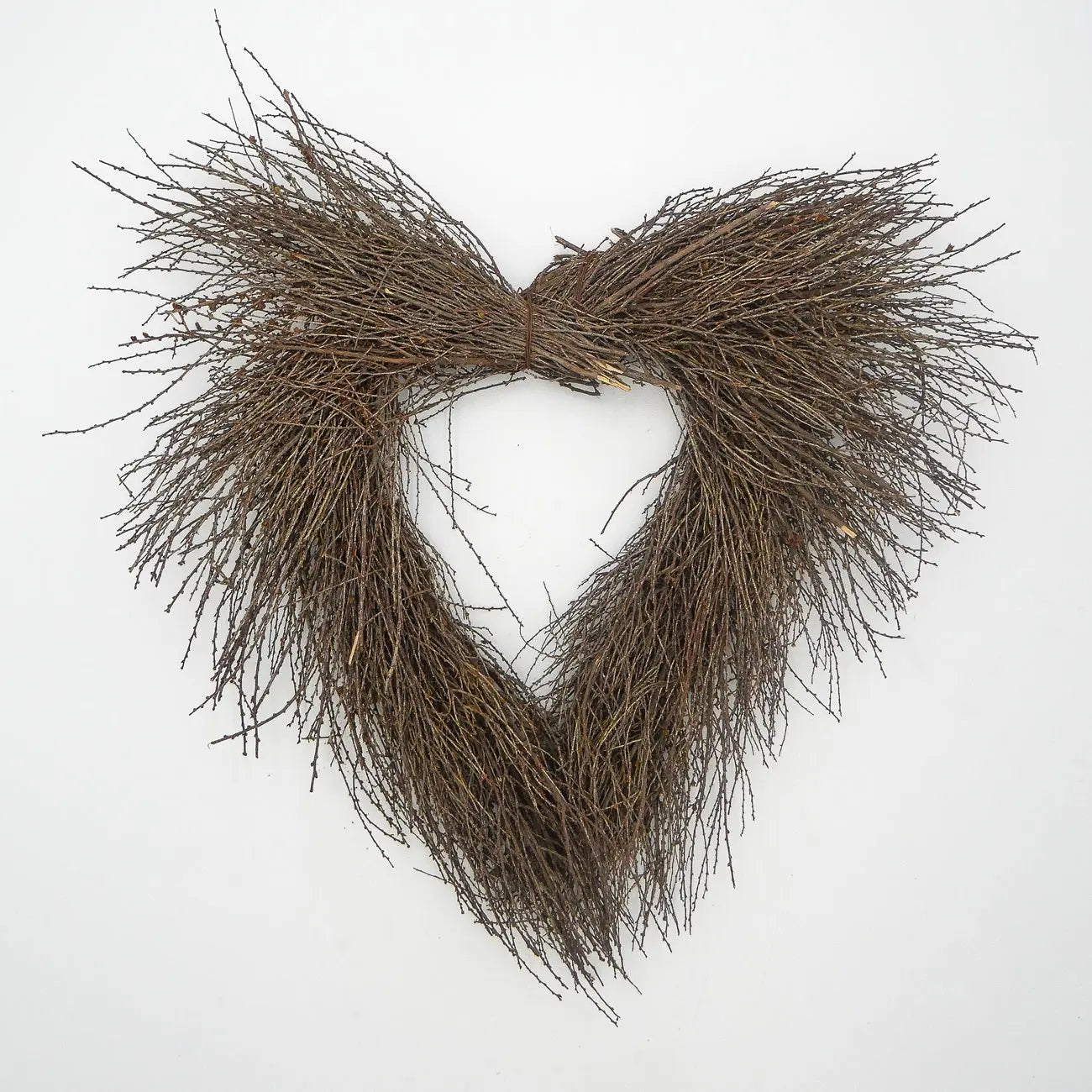 16" Pine Twig Heart Wreath Floral Living