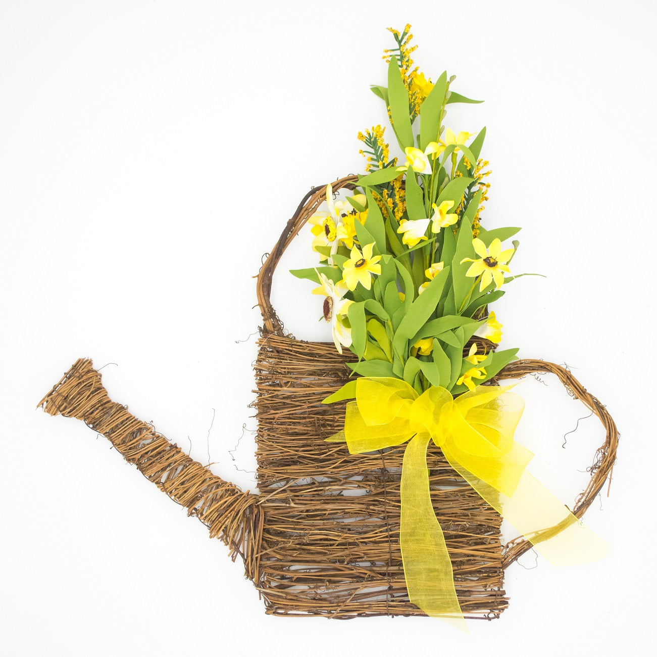 15" Liatris and Daisy Watering Can.
