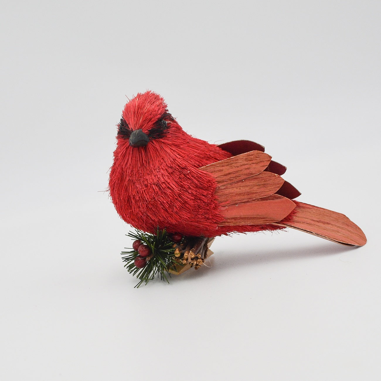 5" Cardinal ornaments on clips set of 3