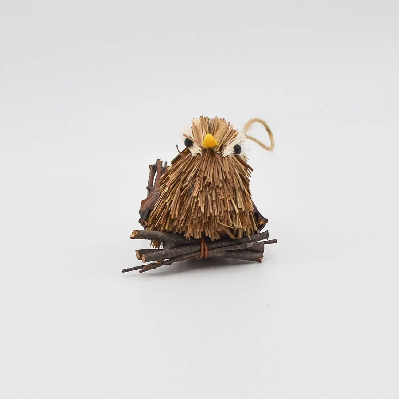 3" Natural Grass Bird Ornaments, 3 Assorted Floral Living