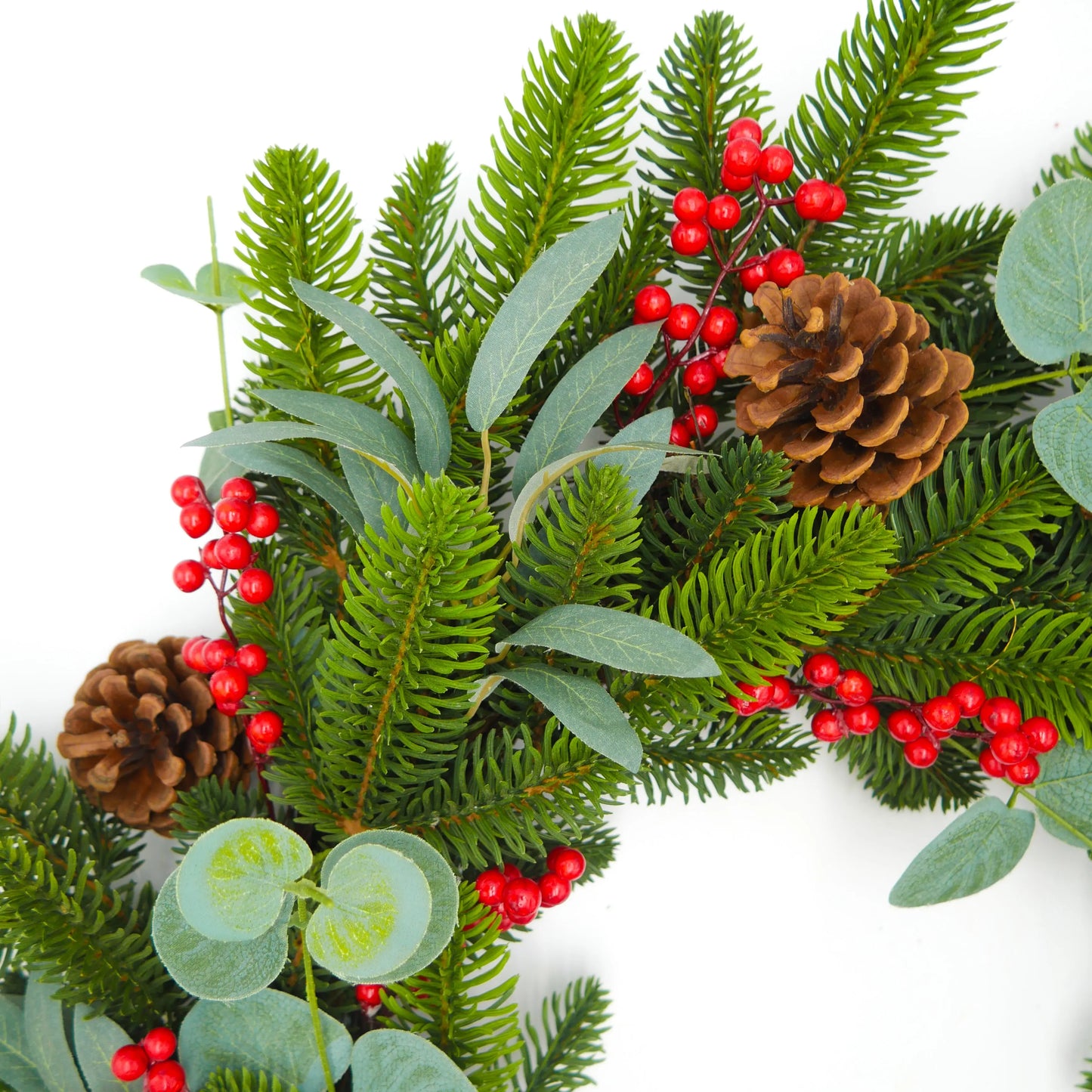 26" Fraser Fir, Eucalyptus, Berry Wreath Floral Living