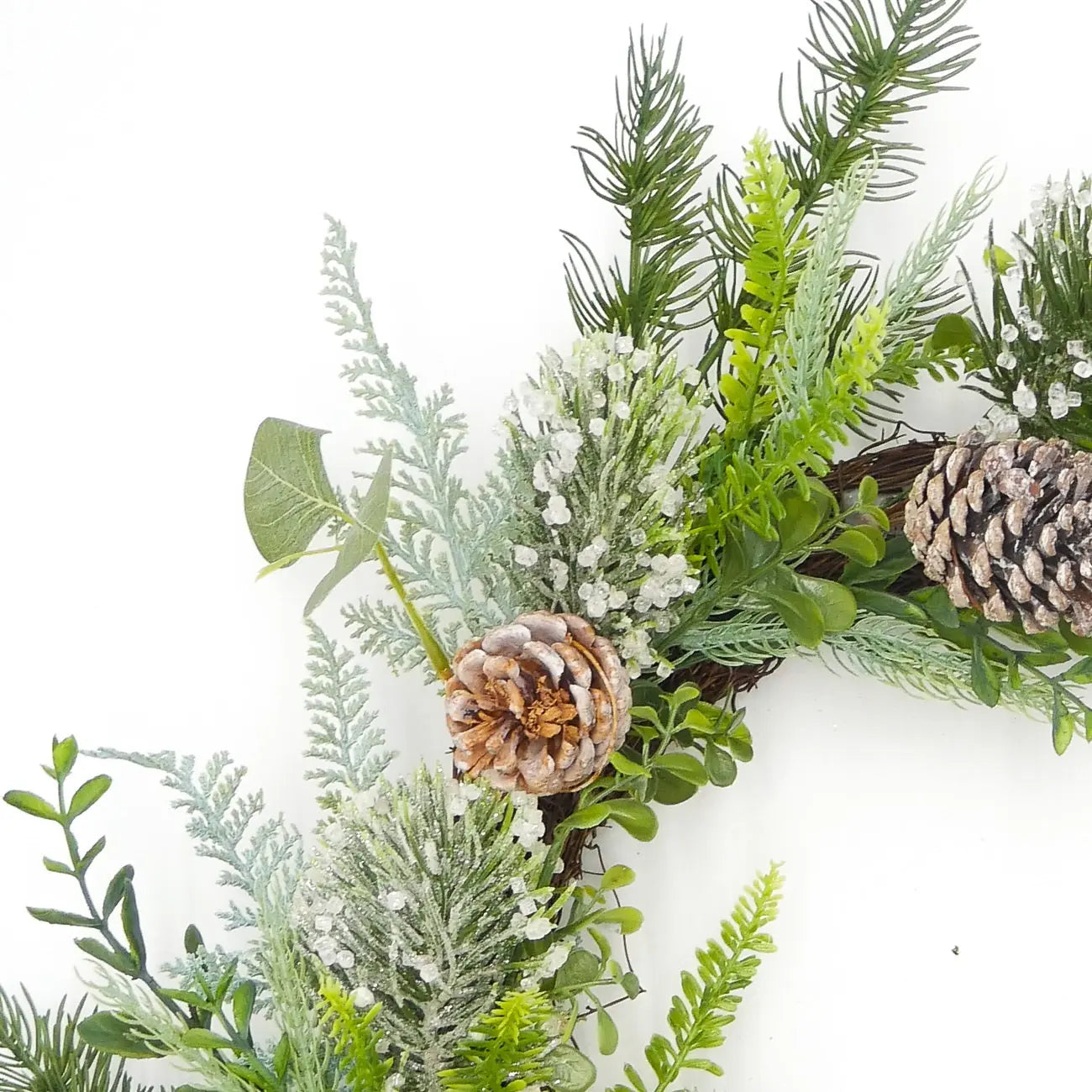 22" Icy Pine, Eucalyptus, Pinecone Floral Living