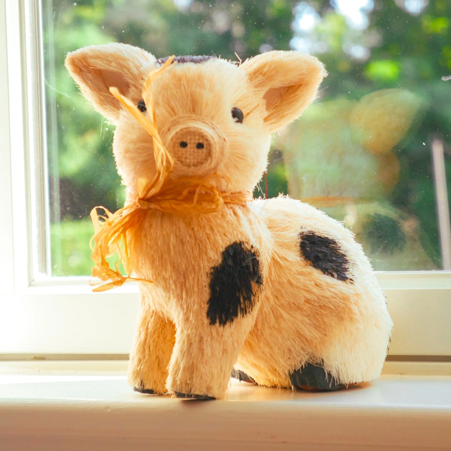 6.75" Sitting Piggy Floral Living