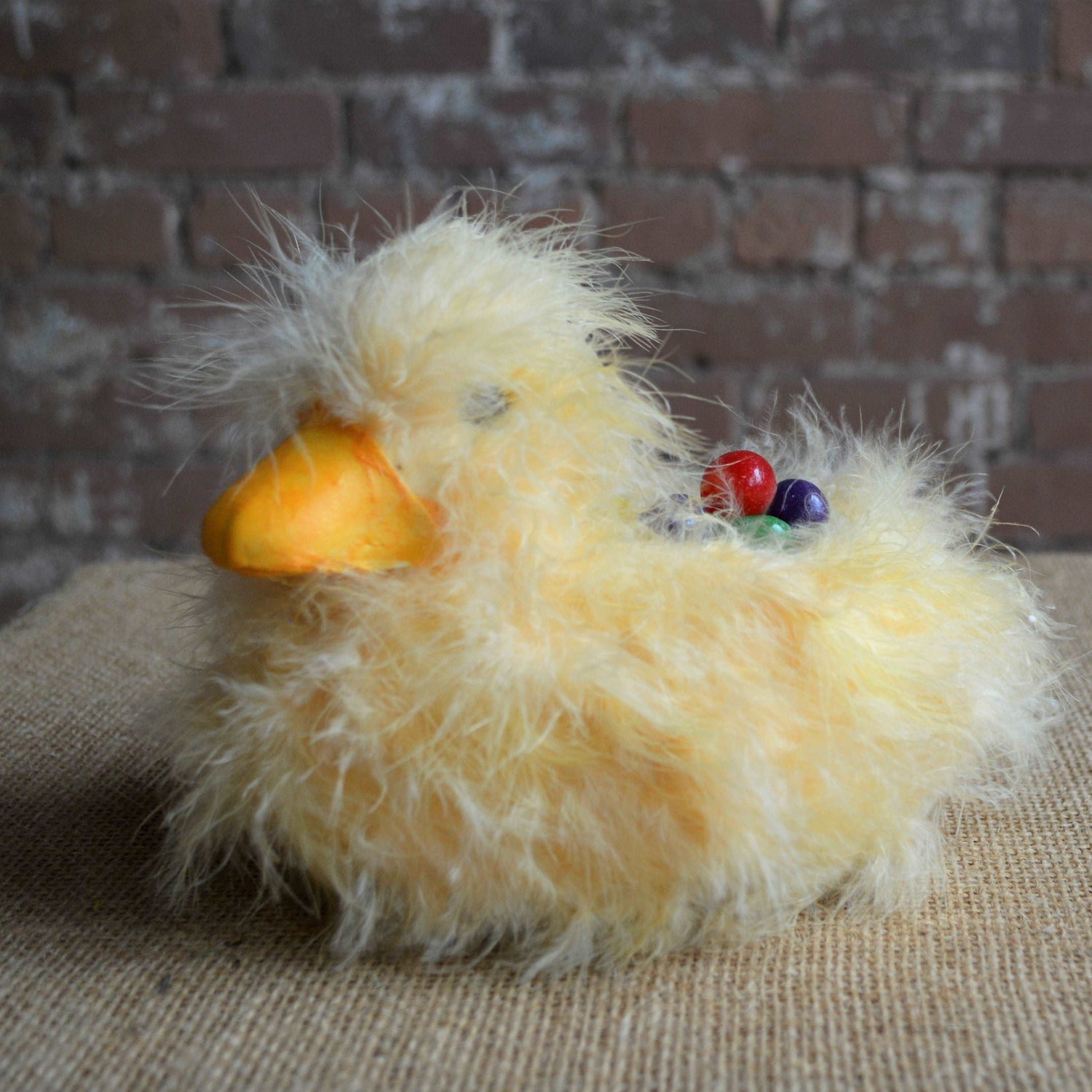 Fuzzy duck planter 2