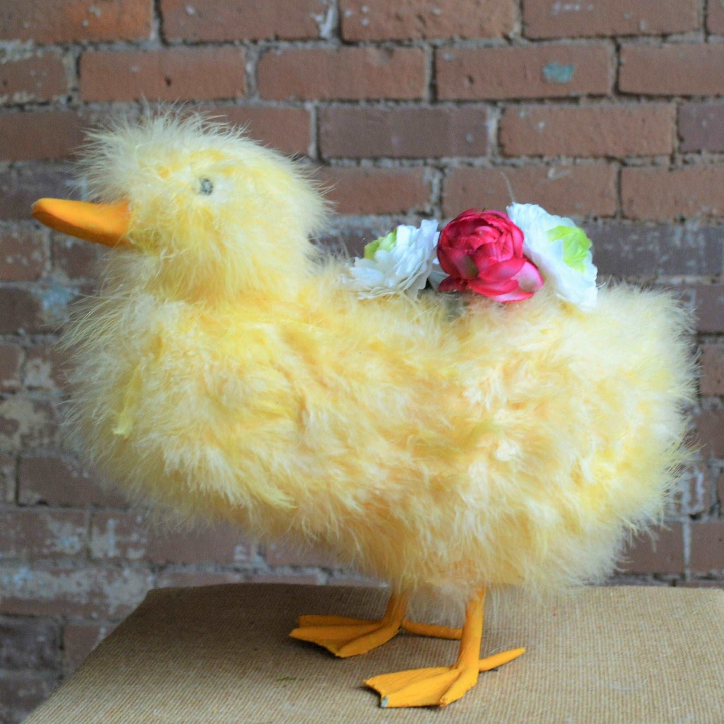 Yellow duck planter