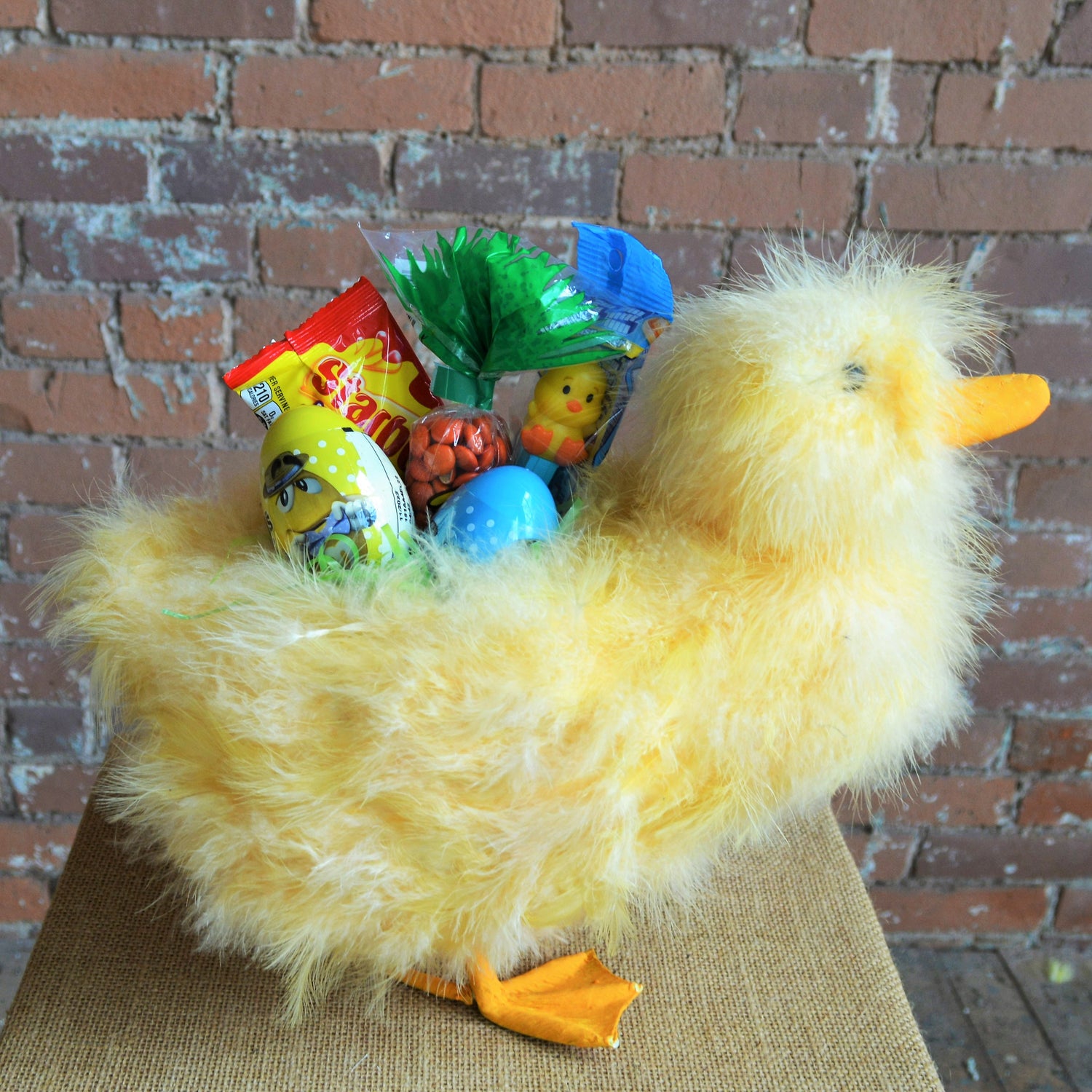 13.5" Standing Yellow duck planter
