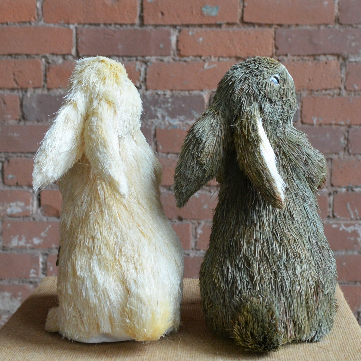 White Sisal Bunny with basket