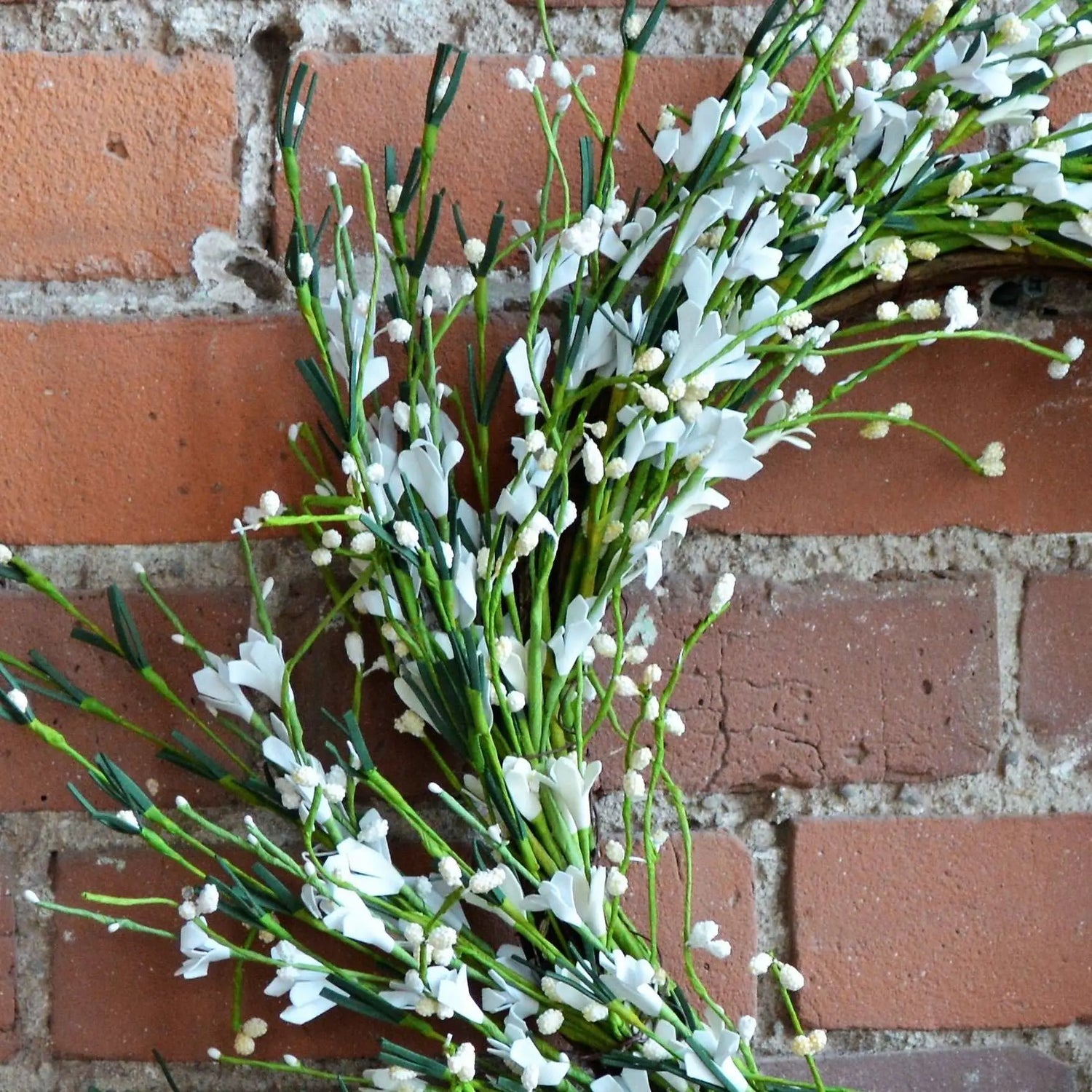 Cream White Buttercup Wreath 2