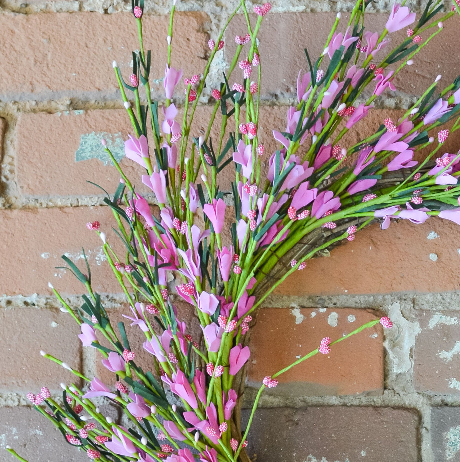 22" Dark Pink Buttercup Wreath 2