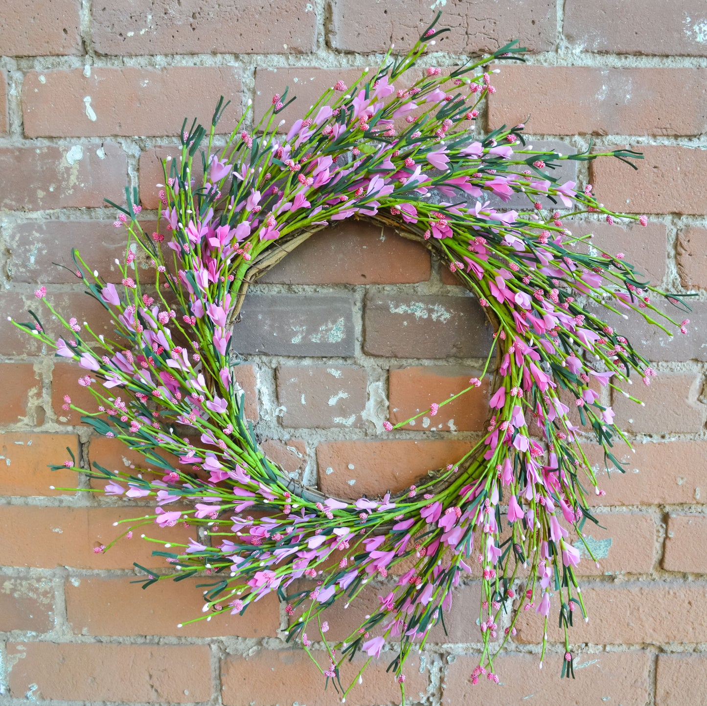 22" Dark Pink Buttercup Wreath