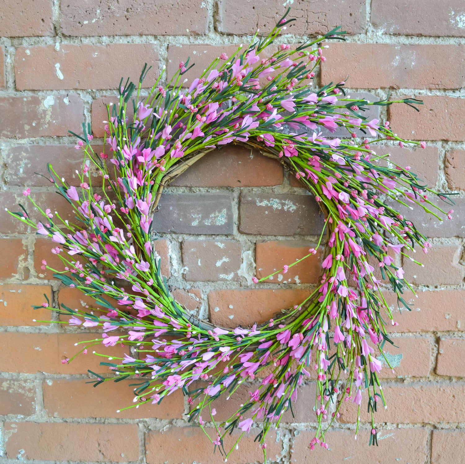 22" Dark Pink Buttercup Wreath