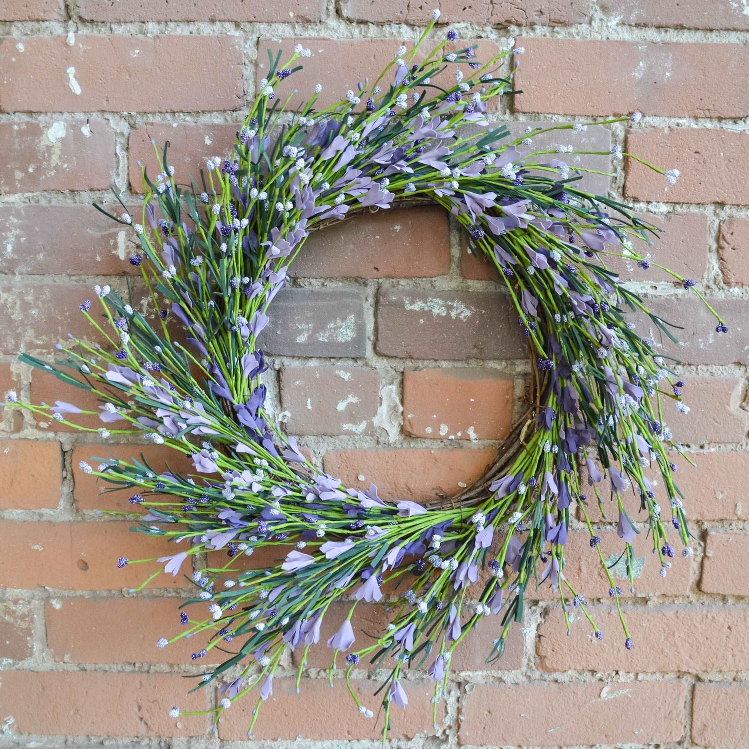 Lavender and Purple Buttercup Wreath