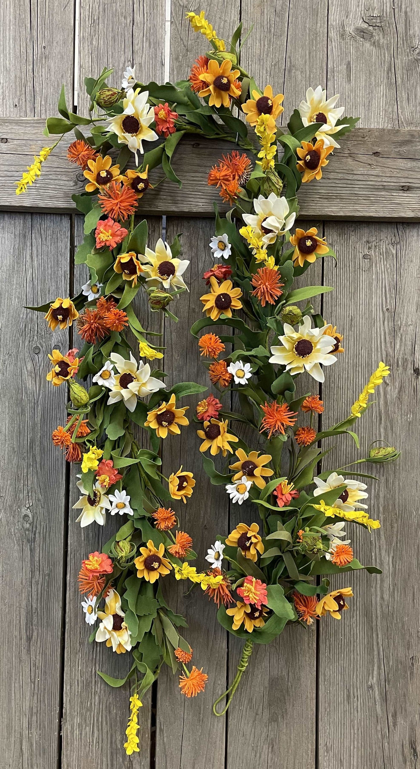 Orange Yellow Wildflower Garland