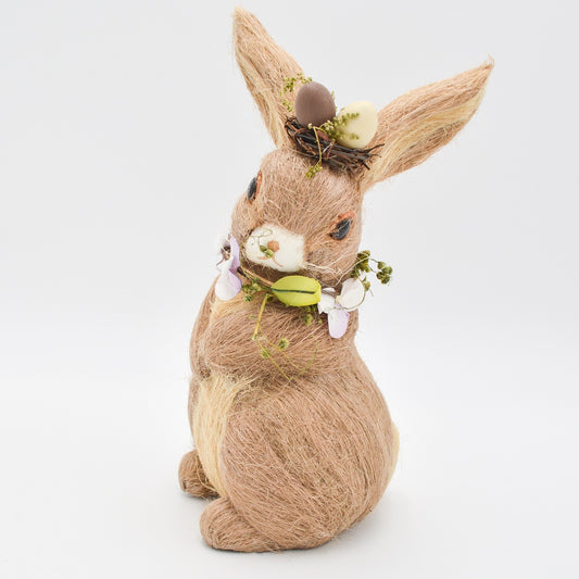 11" Brown Coconut Hair Bunny