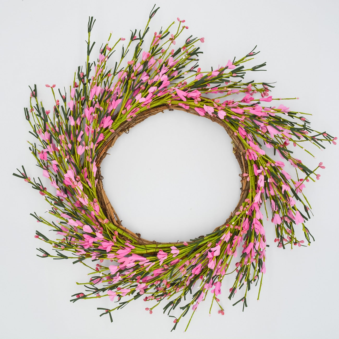 22" Dark Pink Buttercup Wreath