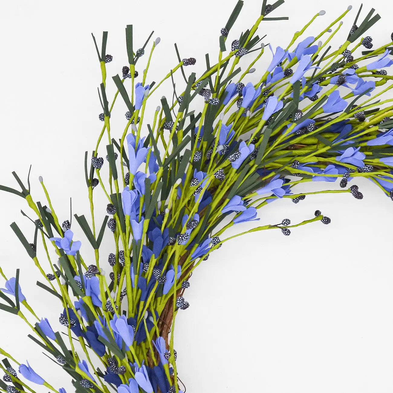 22" Periwinkle Buttercup Wreath Floral Living