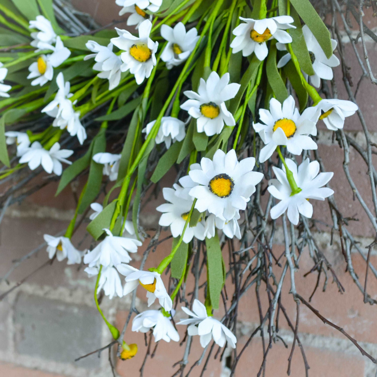 White Ox-Eye Daisy Twig Wreath2