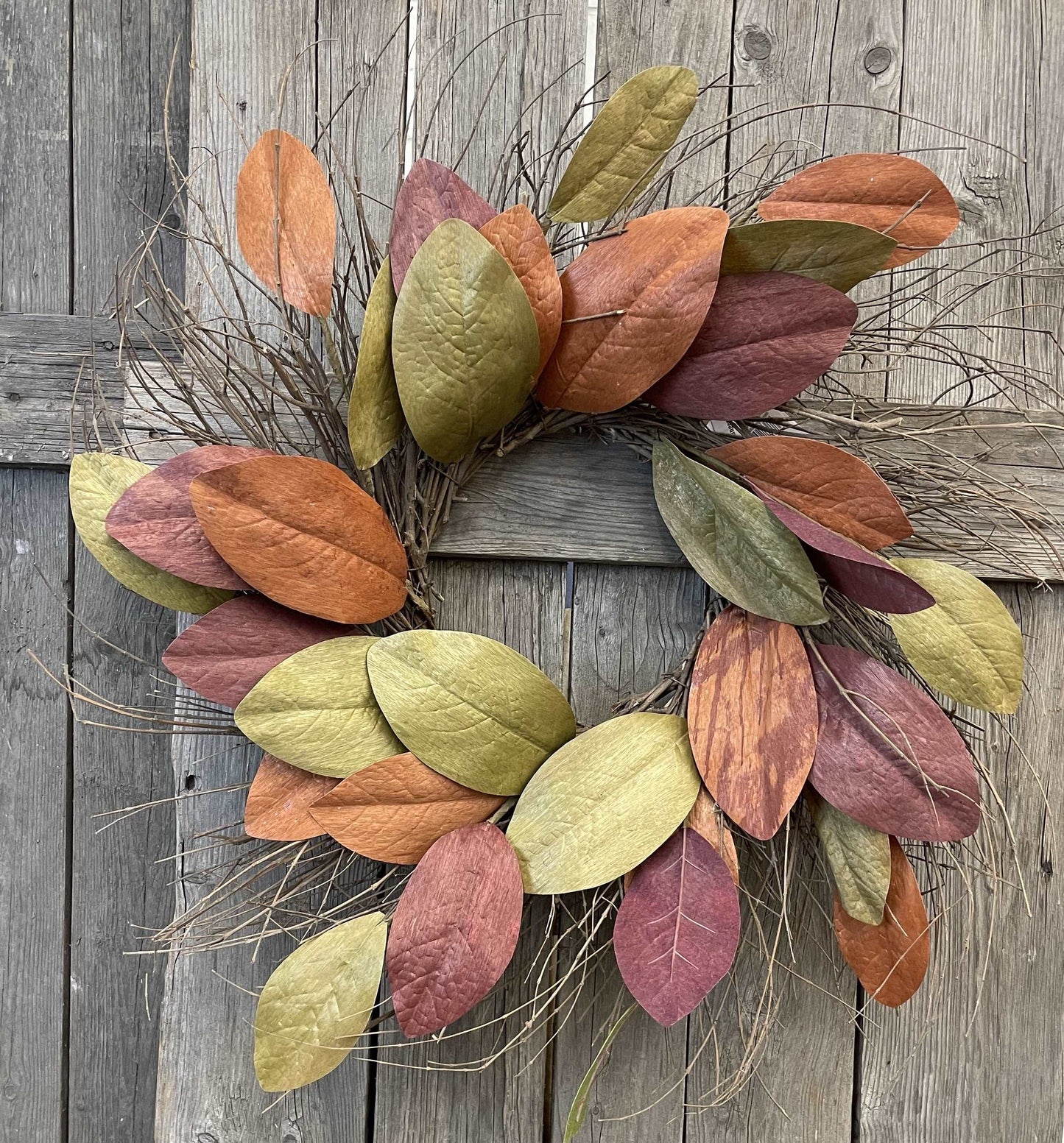 Early Harvest Magnolia Twig Wreath 2