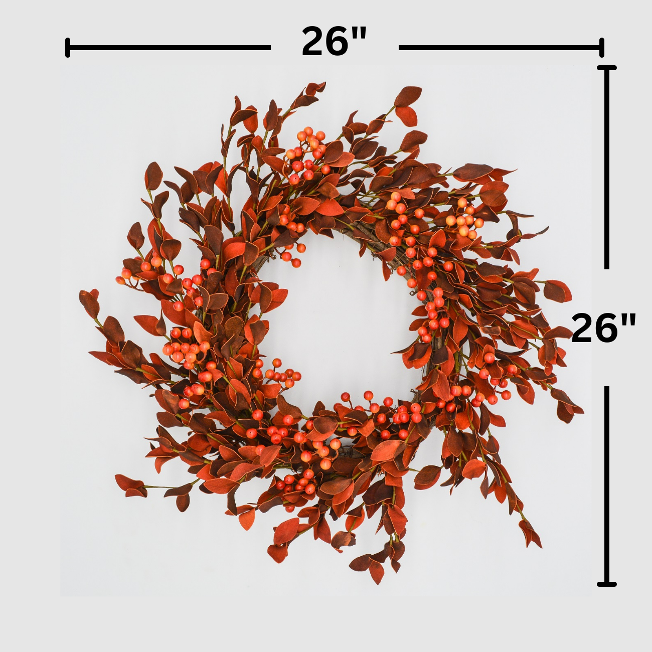 26" Rust Meadowlark, Berry Wreath