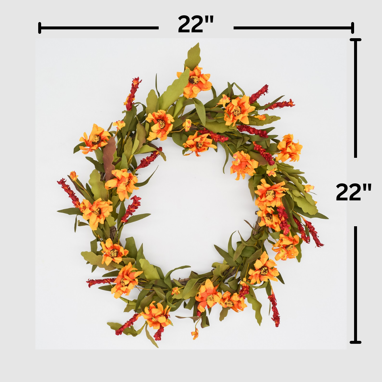 22" Coreopsis Wreath
