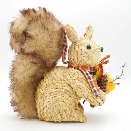 8.25" Fall Grass Squirrel Floral Living
