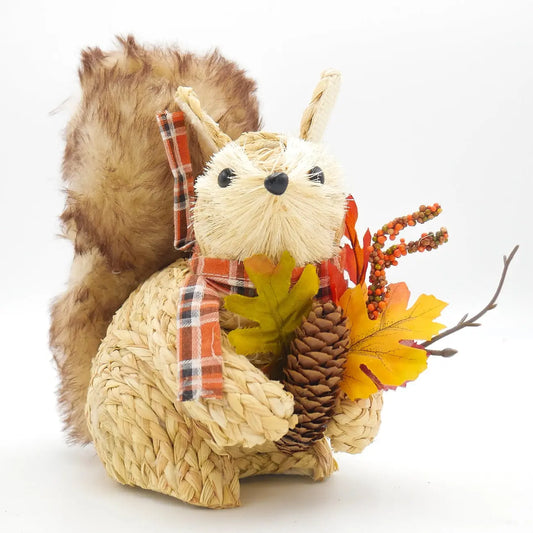 8.25" Fall Grass Squirrel Floral Living