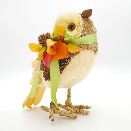 8.75" Harvest Sisal Owl Floral Living