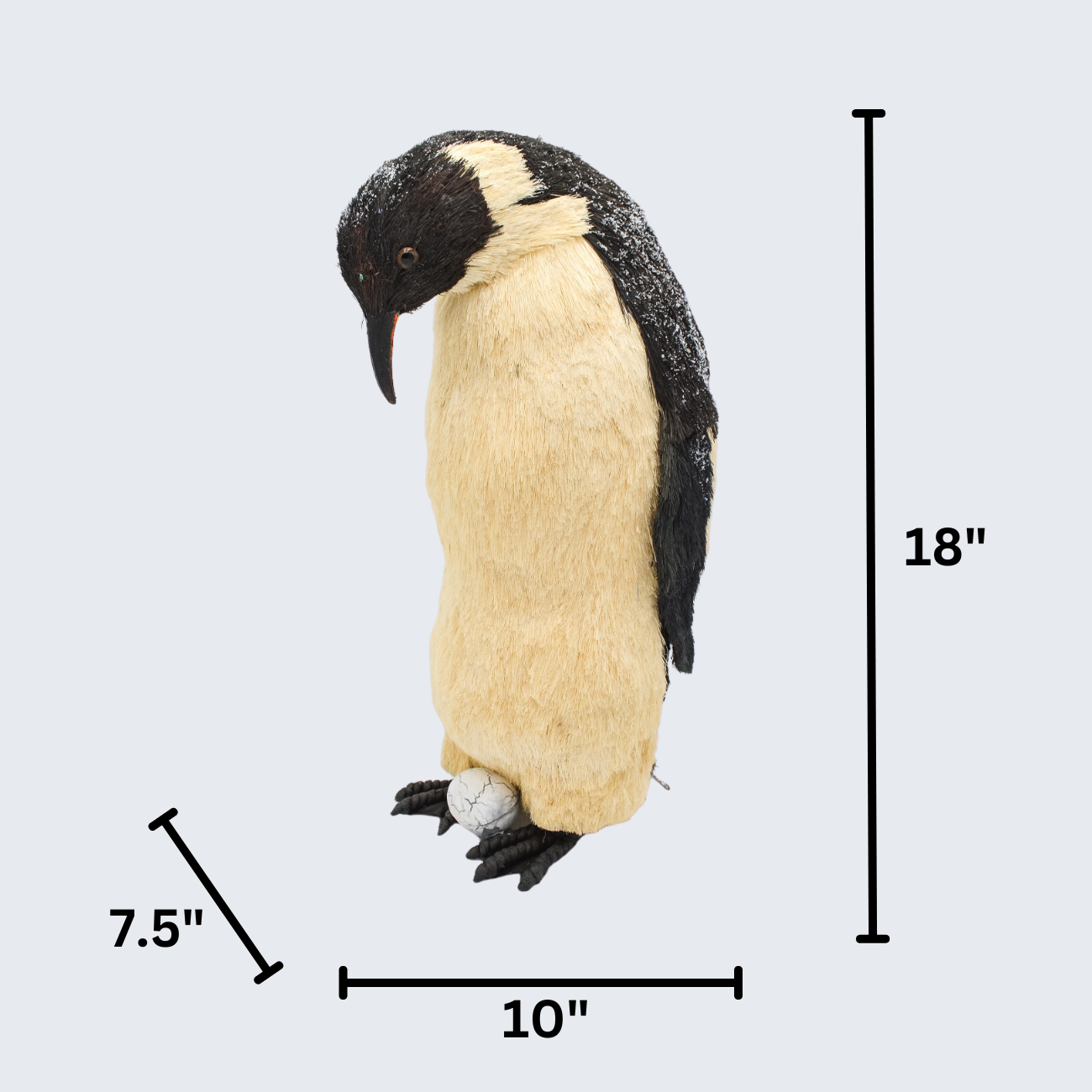 18" Natural Grass Penguin