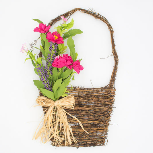 21" Four O'Clock Liatris Wall Basket