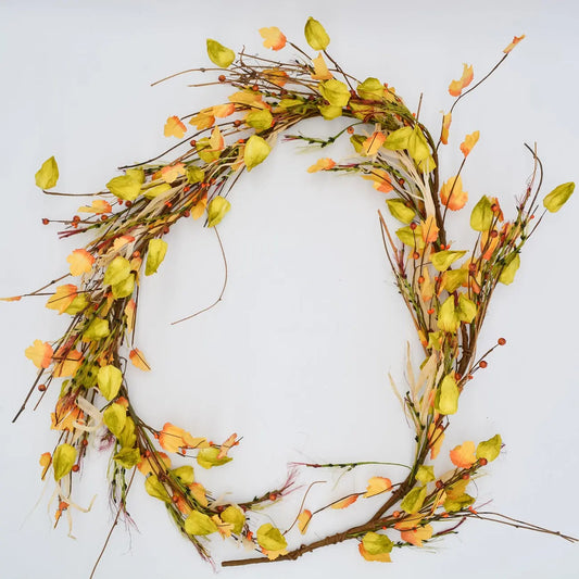 6' Lime Japanese Lantern Garland Floral Living