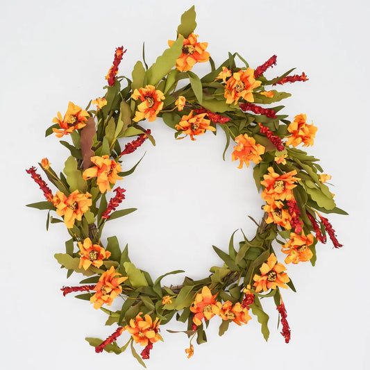 22" Coreopsis Wreath Floral Living