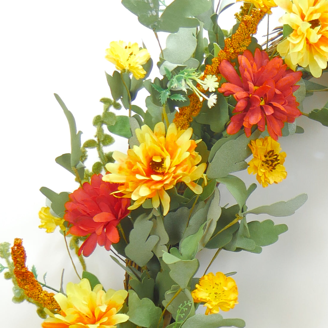 36" Harvest Dahlia Wreath