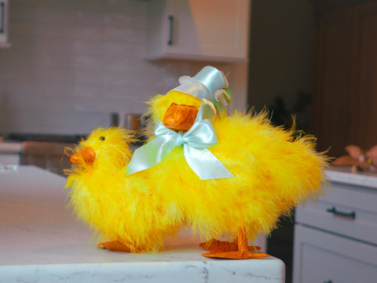 Blue Bonnet Mother and Baby Duck set
